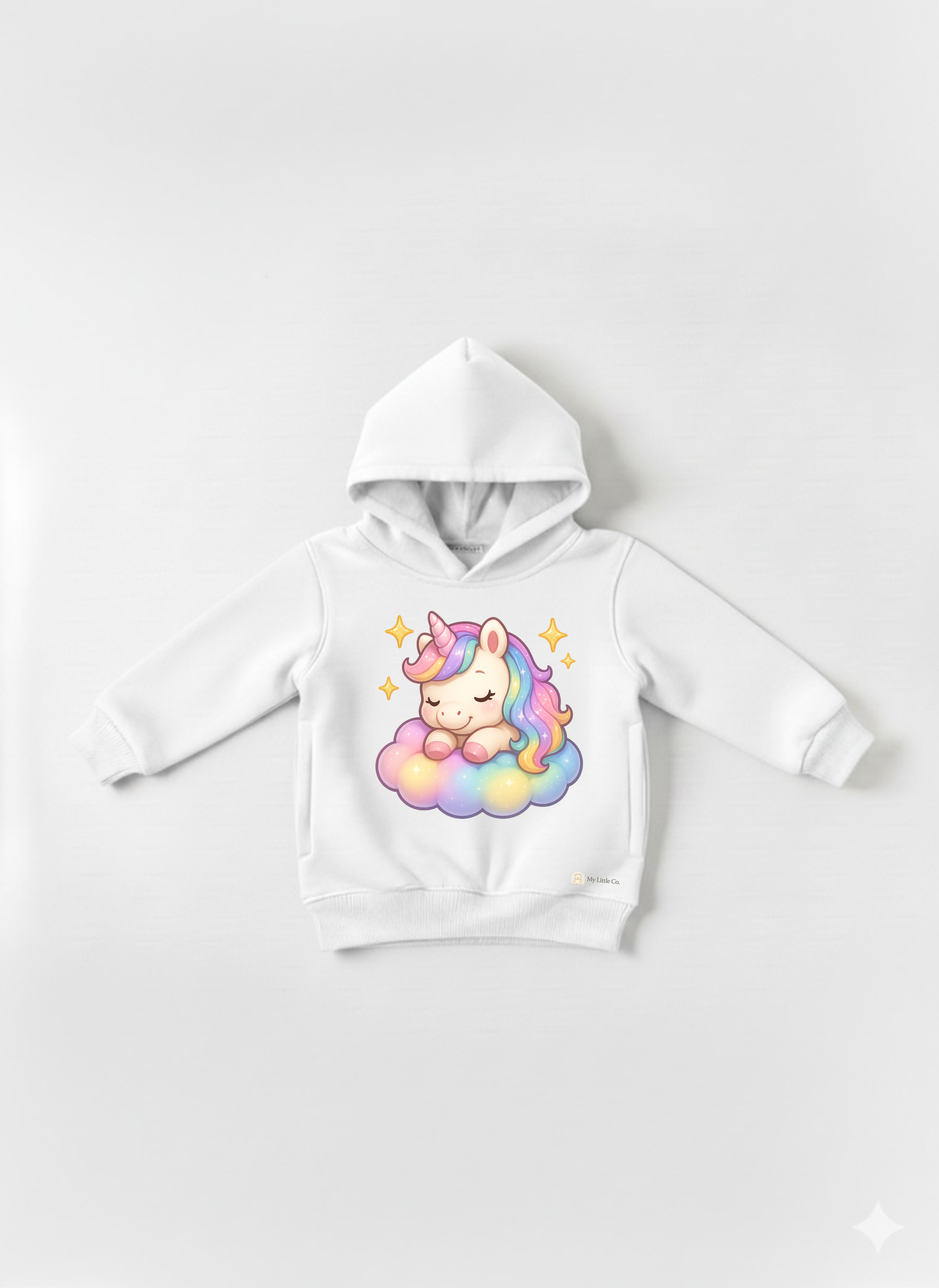 My Little Co. Sky blue Kids Hoodie | Sleeping Unicorn Printed Winter Sweatshirt (Copy) My Little Co.