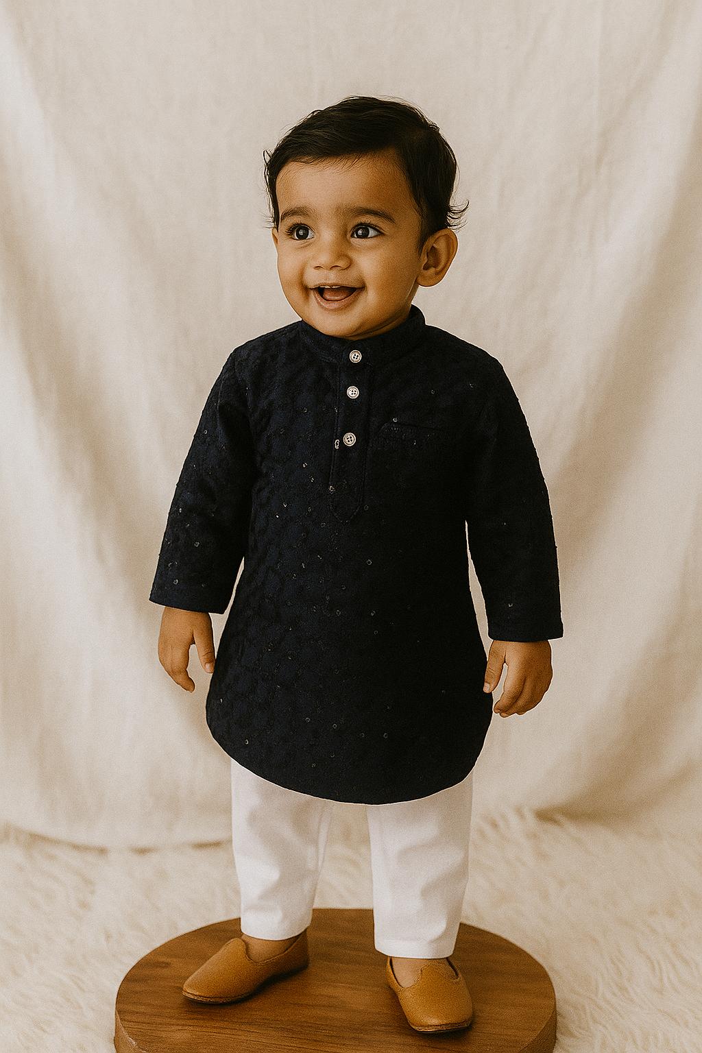 Rakhi Speical Kurta Pajama Set for Boys (1–2 Years) - My Little Co.