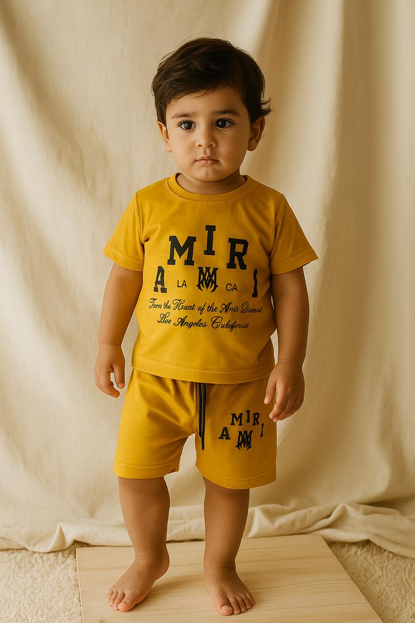 Amiri Graphic T-Shirt & Shorts Co-ord Set for Baby Boys - My Little Co.