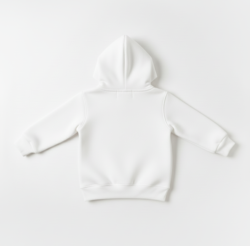 Anti-pill bio-washed cotton fleece texture detail. My little co premium quality apparel.