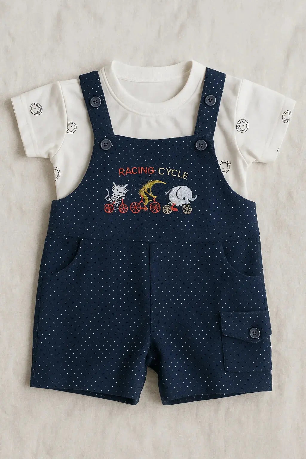 Polka Dot Dungaree Set - My Little Co.