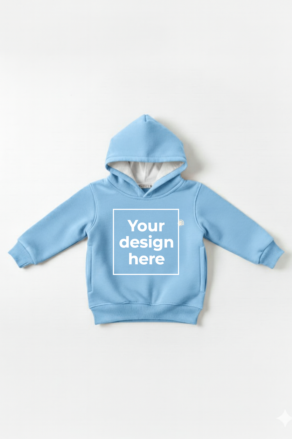 Sky blue Custom Print Hoodie Sweatshirt with Side Pockets – My Little Co. My Little Co.