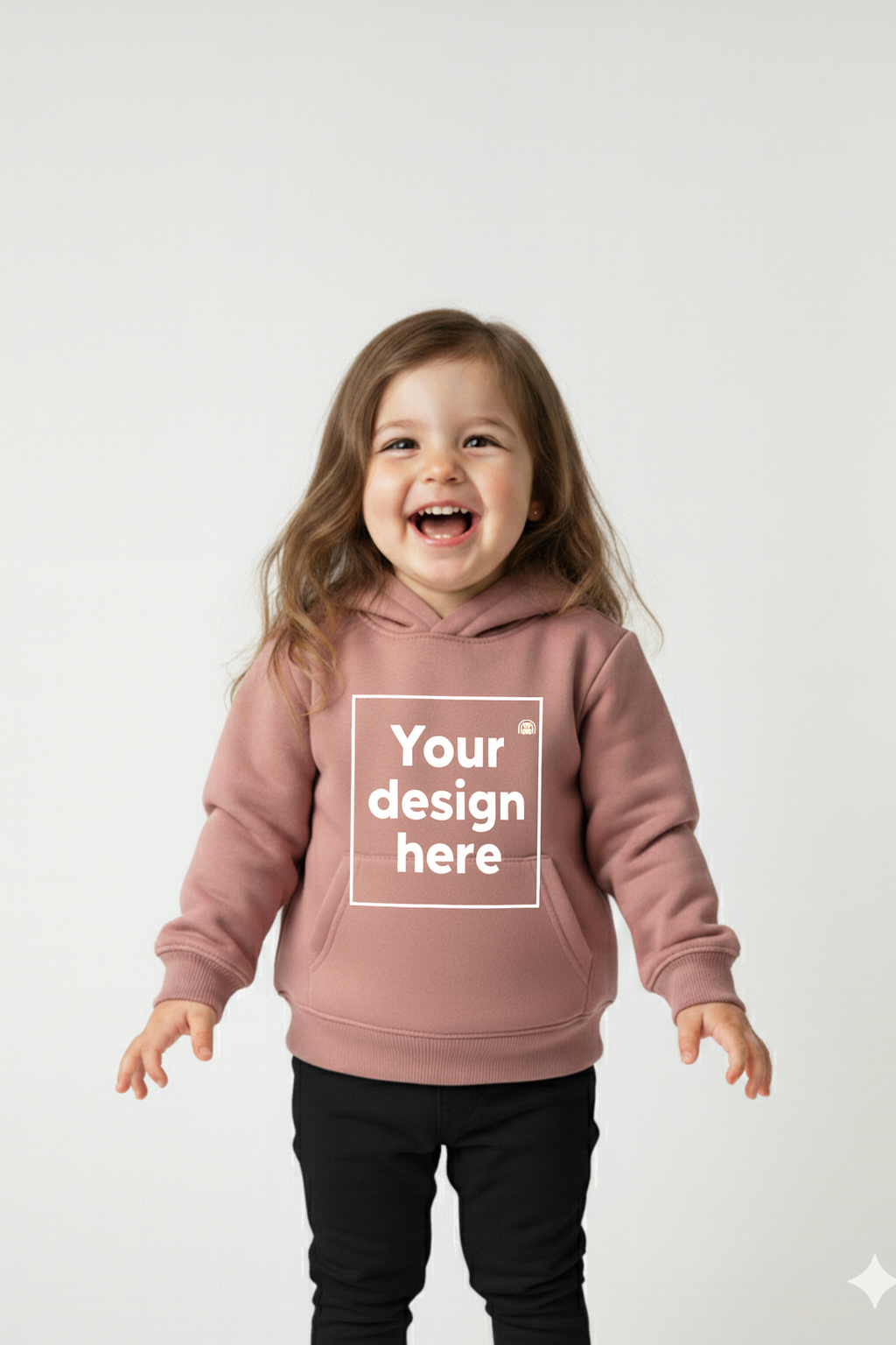 Peach Custom Print Hoodie Sweatshirt with Side Pockets – My Little Co. My Little Co.