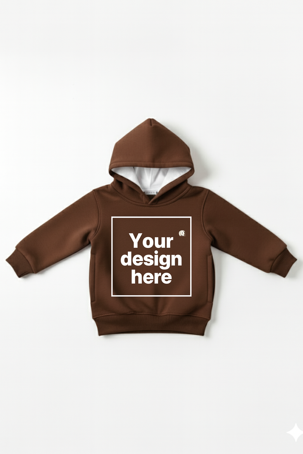 Brown Custom Print Hoodie Sweatshirt with Side Pockets – My Little Co. My Little Co.