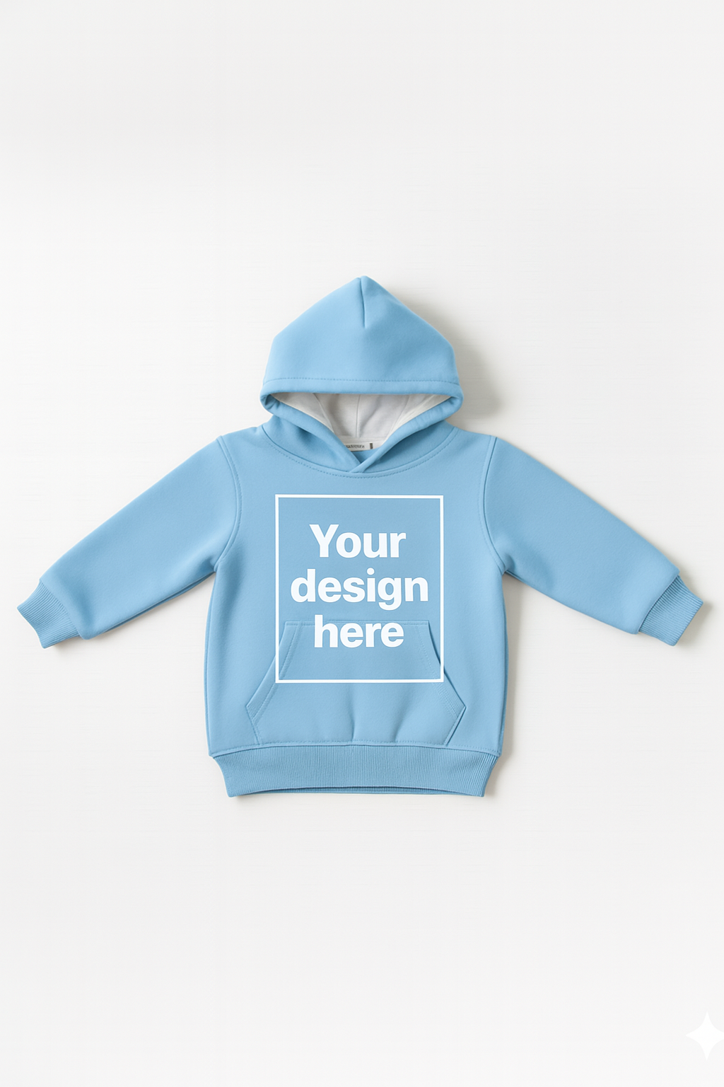 Sky blue Custom Print Hoodie Sweatshirt with Front Pockets – My Little Co. My Little Co.