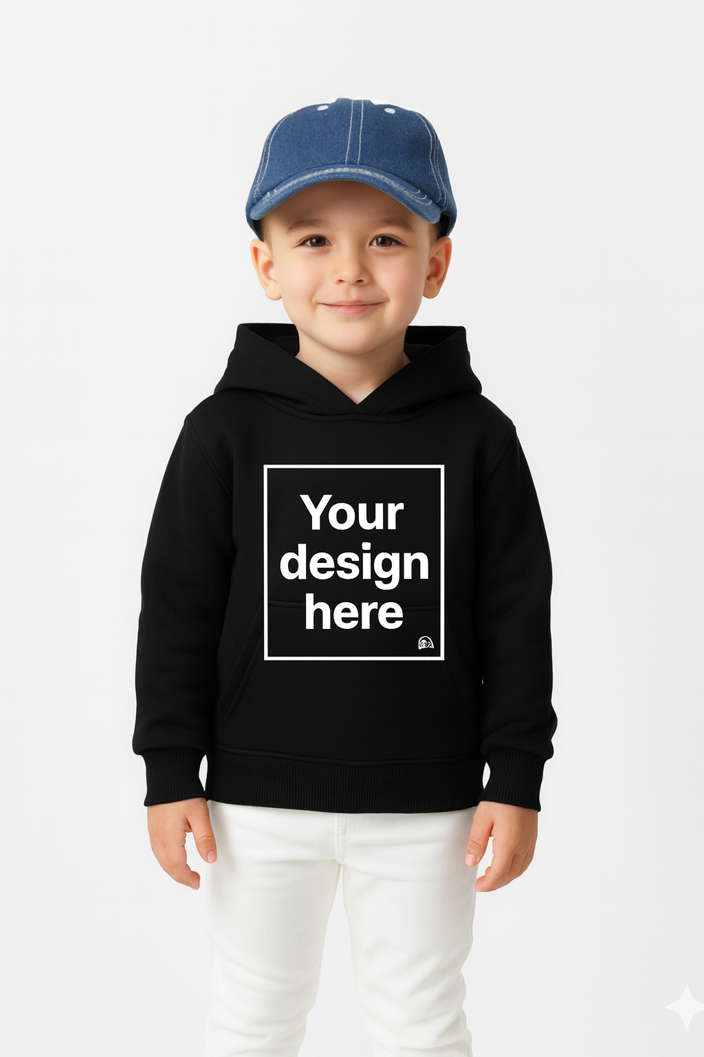 Black Custom Print Hoodie Sweatshirt with Front Pockets – My Little Co. My Little Co.