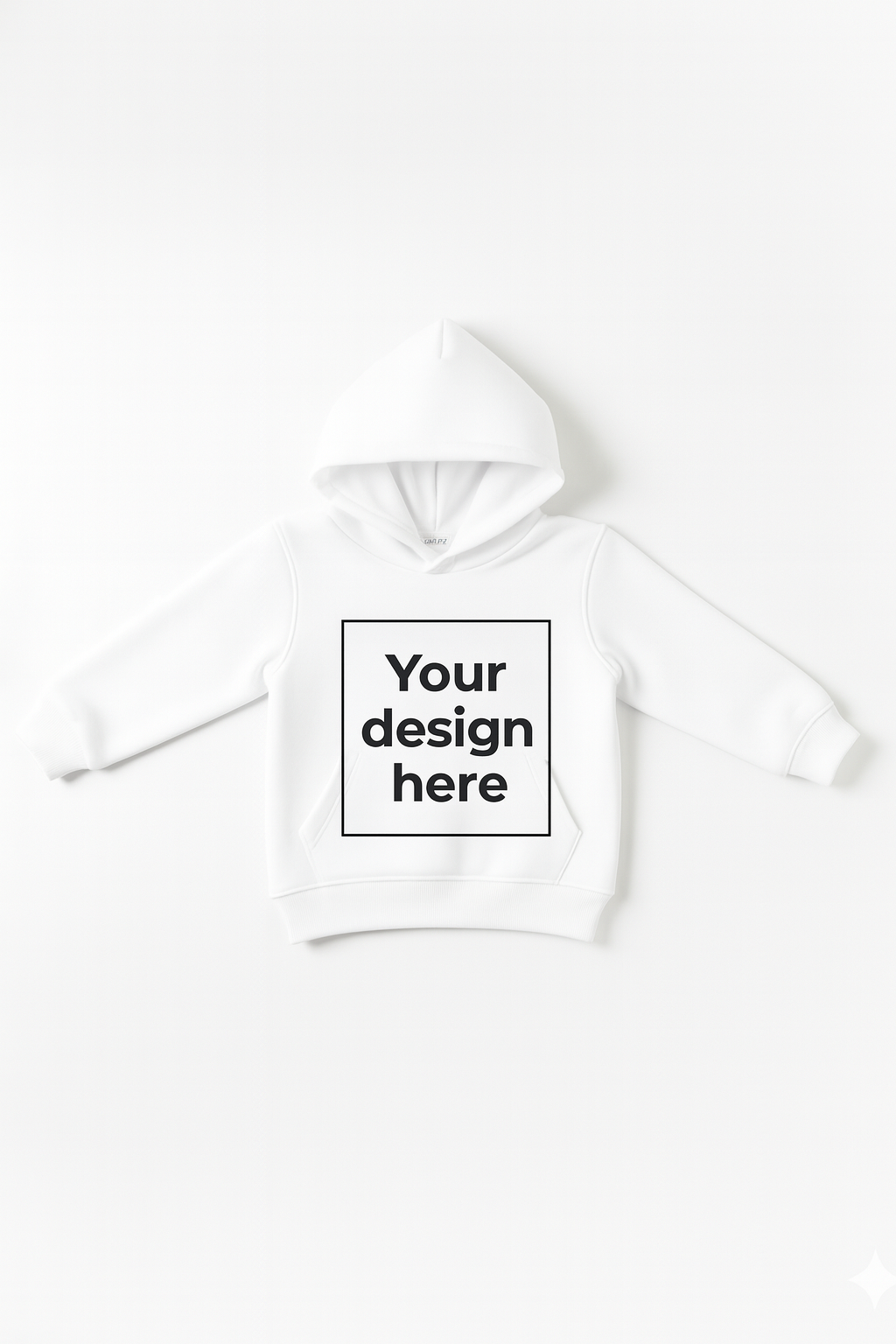 White Custom Print Hoodie Sweatshirt with Front Pockets – My Little Co. My Little Co.
