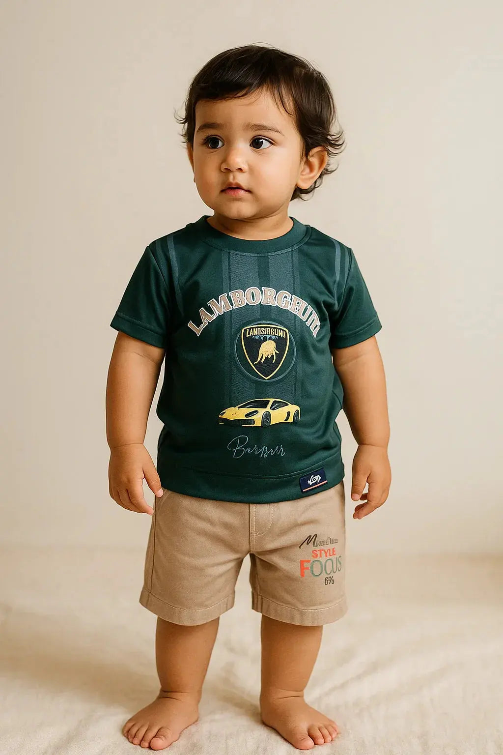 Lamborghini T-Shirt & Jean Shorts - My Little Co.