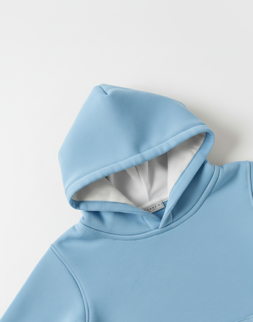 Sky blue Hoodie Sweatshirt with Side Pockets – My Little Co. My Little Co.