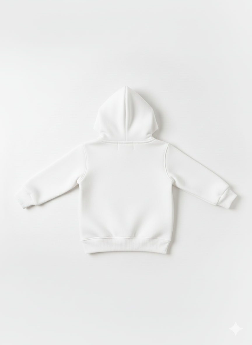 White Baby Hoodie with Cartoon Mickey Print – Cute Toddler Pullover My Little Co.
