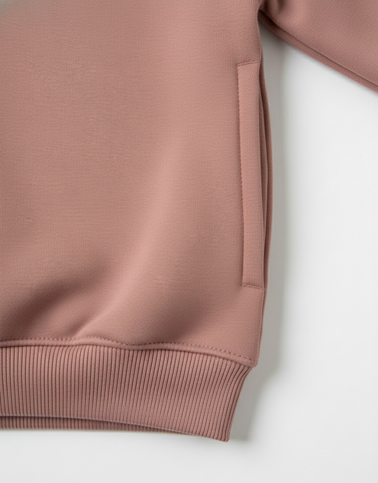 Peach Hoodie Sweatshirt with Side Pockets – My Little Co. My Little Co.