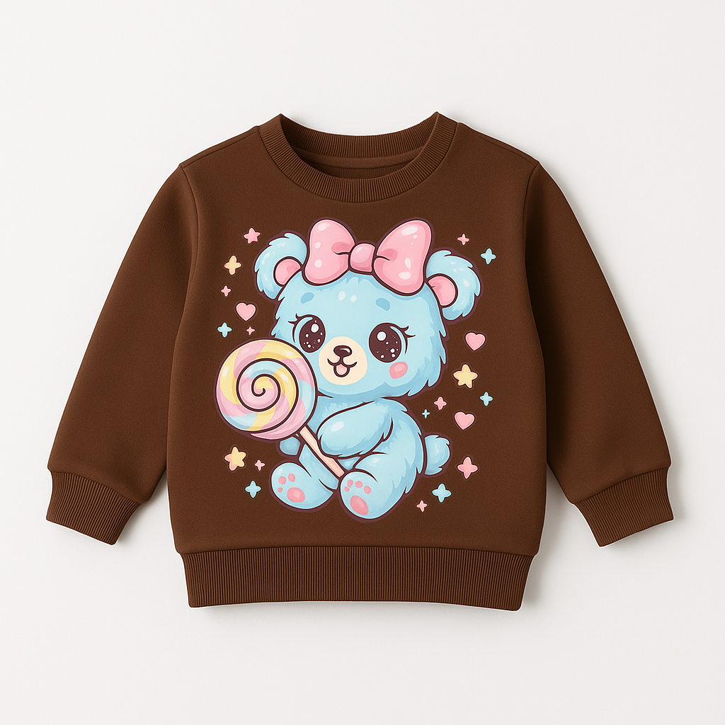 My Little Co. DTF printed kids sweatshirt – soft fleece winterwear