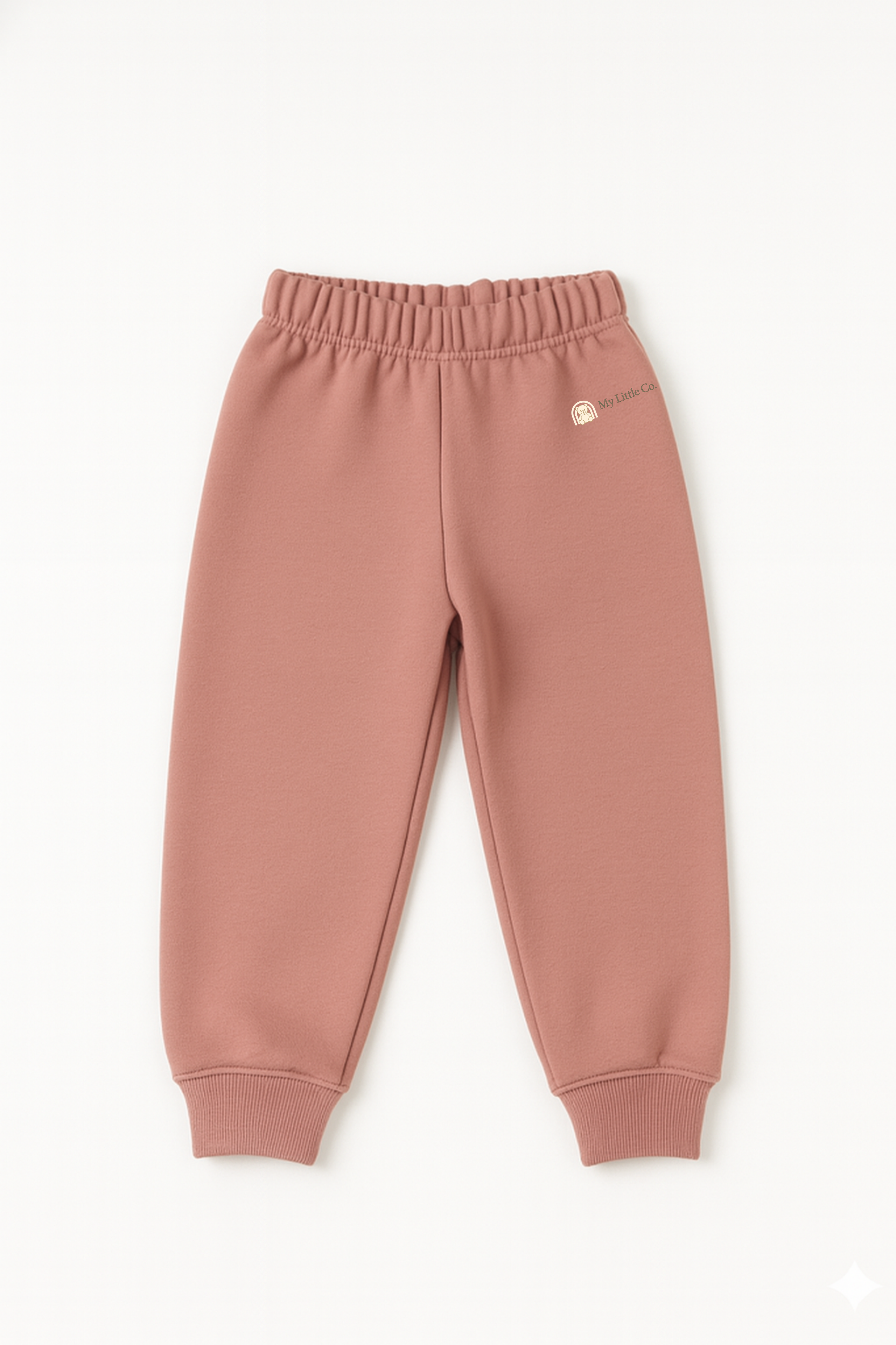 Plain peach kids lower – soft cotton fleece winterwear