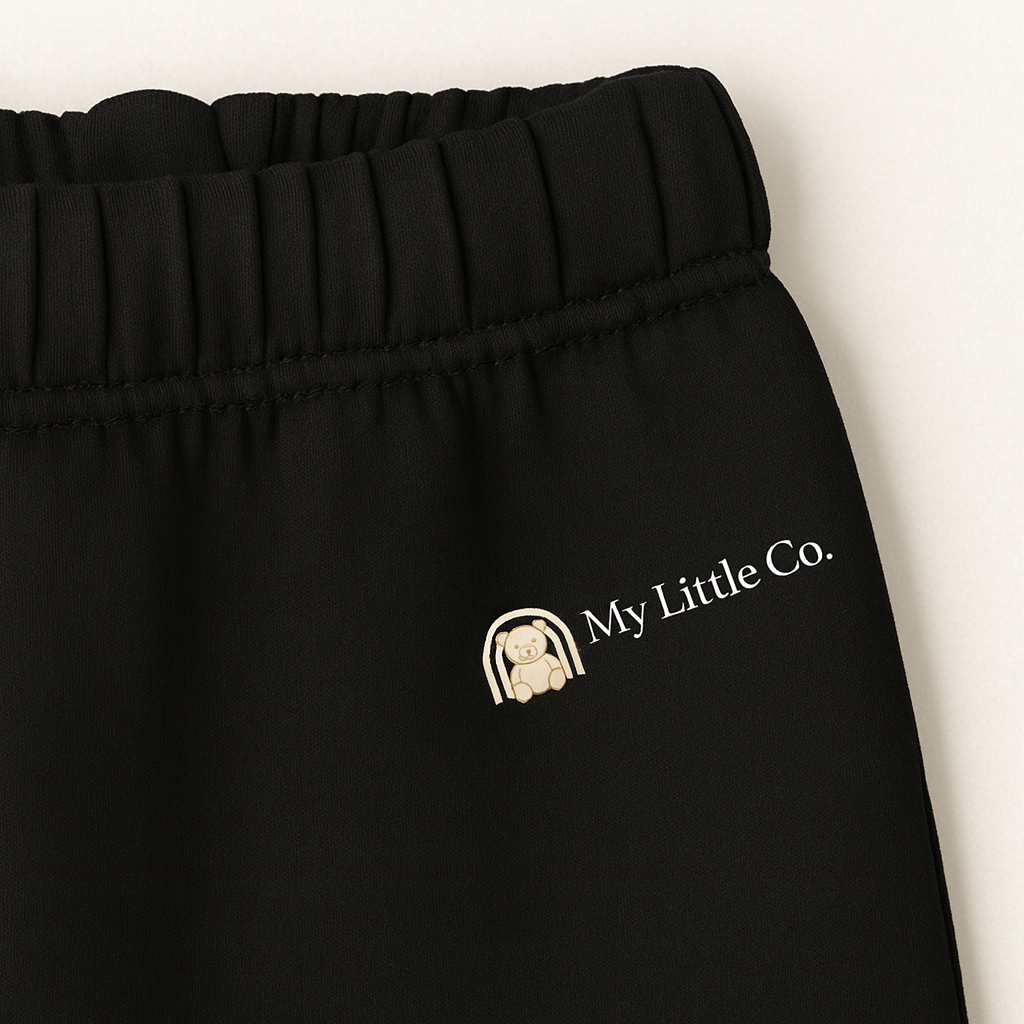 Unisex black joggers by My Little Co. – cozy winter lower