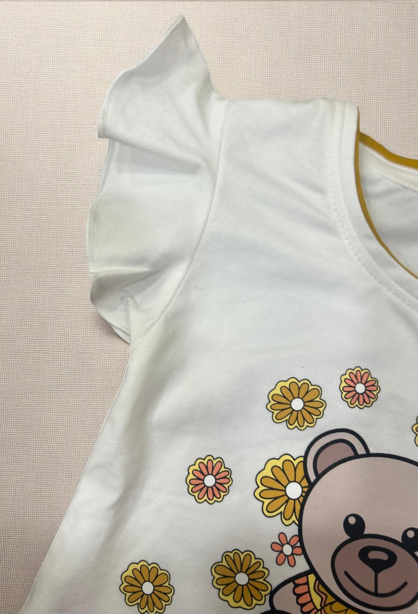 Hawaiian Bear Toddler Girl Outfit Set – Top & Floral Pants - My Little Co.