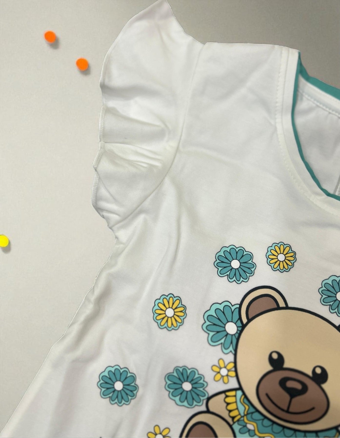 Hawaiian Bear Toddler Girl Outfit Set – Top & Floral Pants - My Little Co.