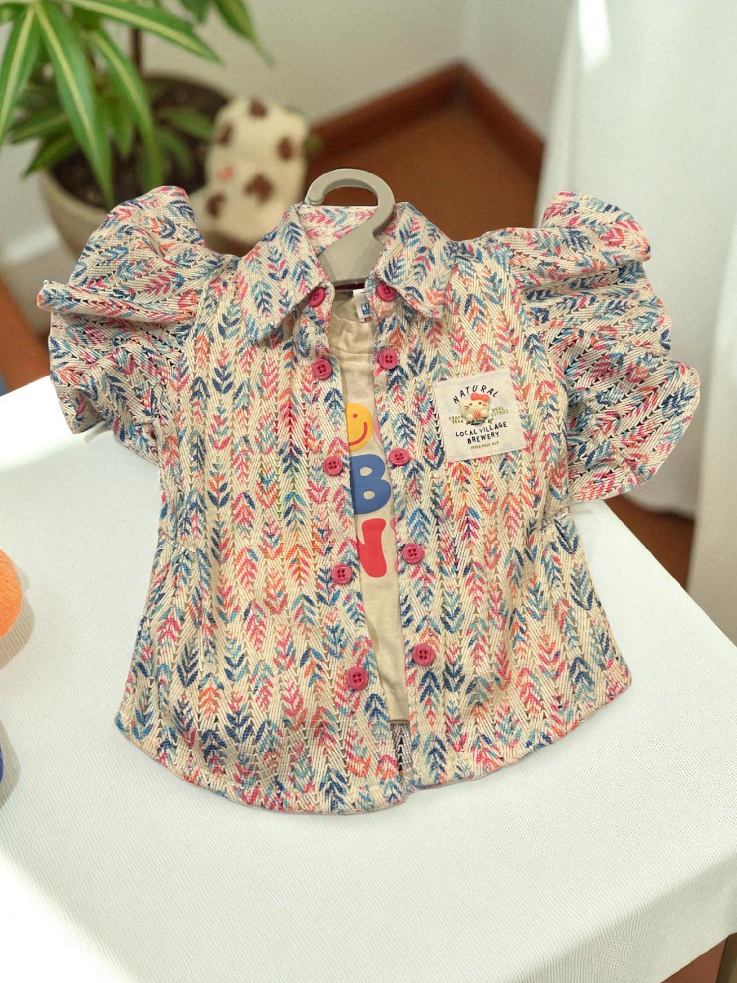 "Be Kind" Summer Shirt & Denim Shorts Set for Girls – 3-Piece Casual Outfit - My Little Co.