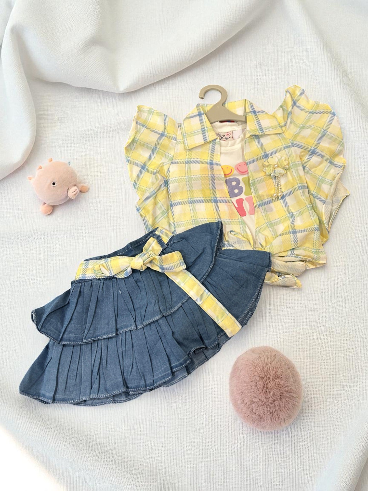 Baby girl summer clothes set, age 1-3 years