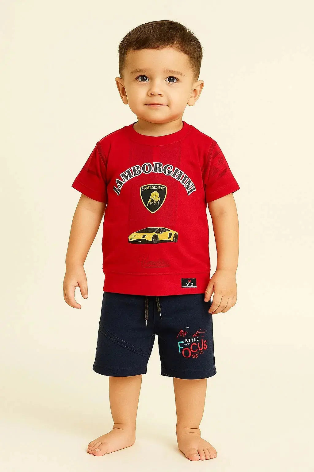 Lamborghini T-Shirt & Jean Shorts - My Little Co.
