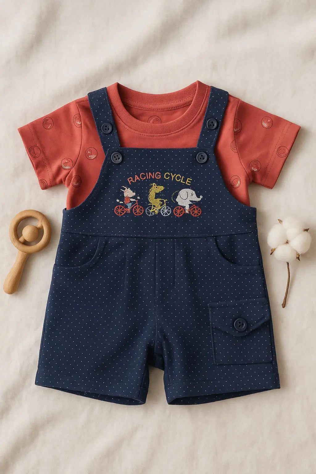 Polka Dot Dungaree Set - My Little Co.
