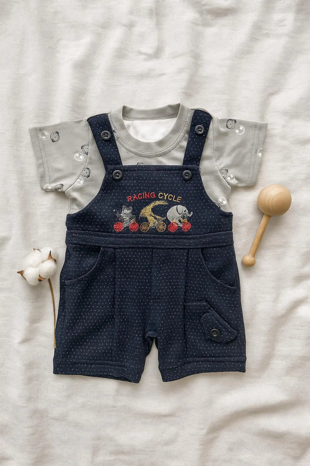Polka Dot Dungaree Set - My Little Co.