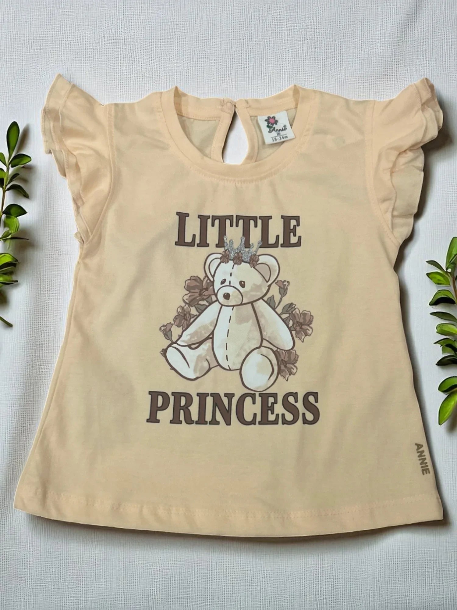 Little Princess Teddy Top & Animal Print Pant Set for Baby Girls - My Little Co.