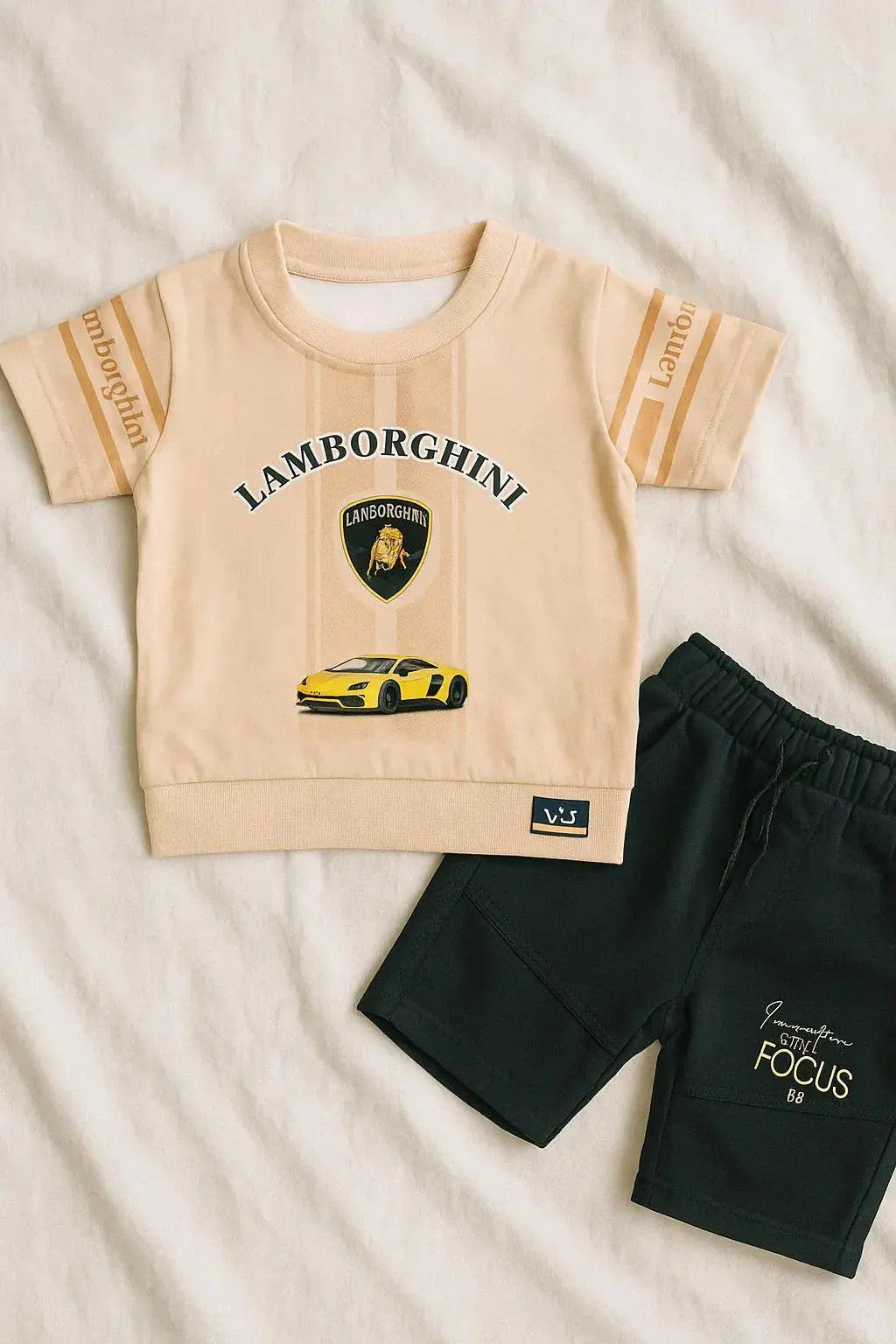 Lamborghini T-Shirt & Jean Shorts - My Little Co.