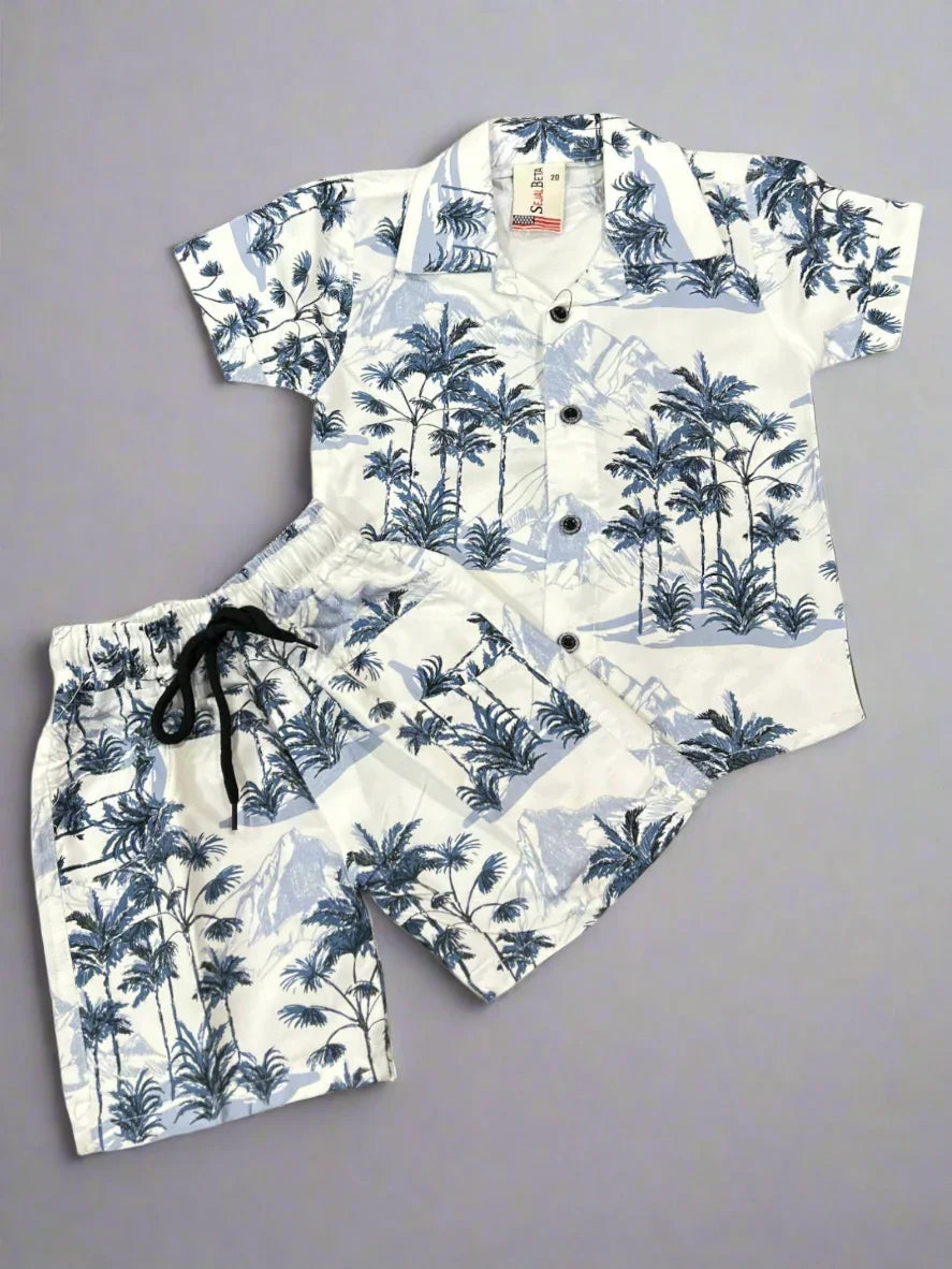 Tropical Vibes Toddler Shirt & Shorts Set – Summer Wear - My Little Co.