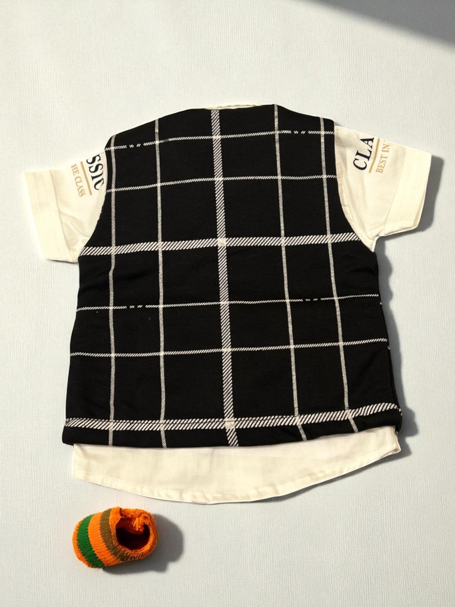 Stylish Formal Vest & Shorts Set for Boys – Classic Checkered Design - My Little Co.