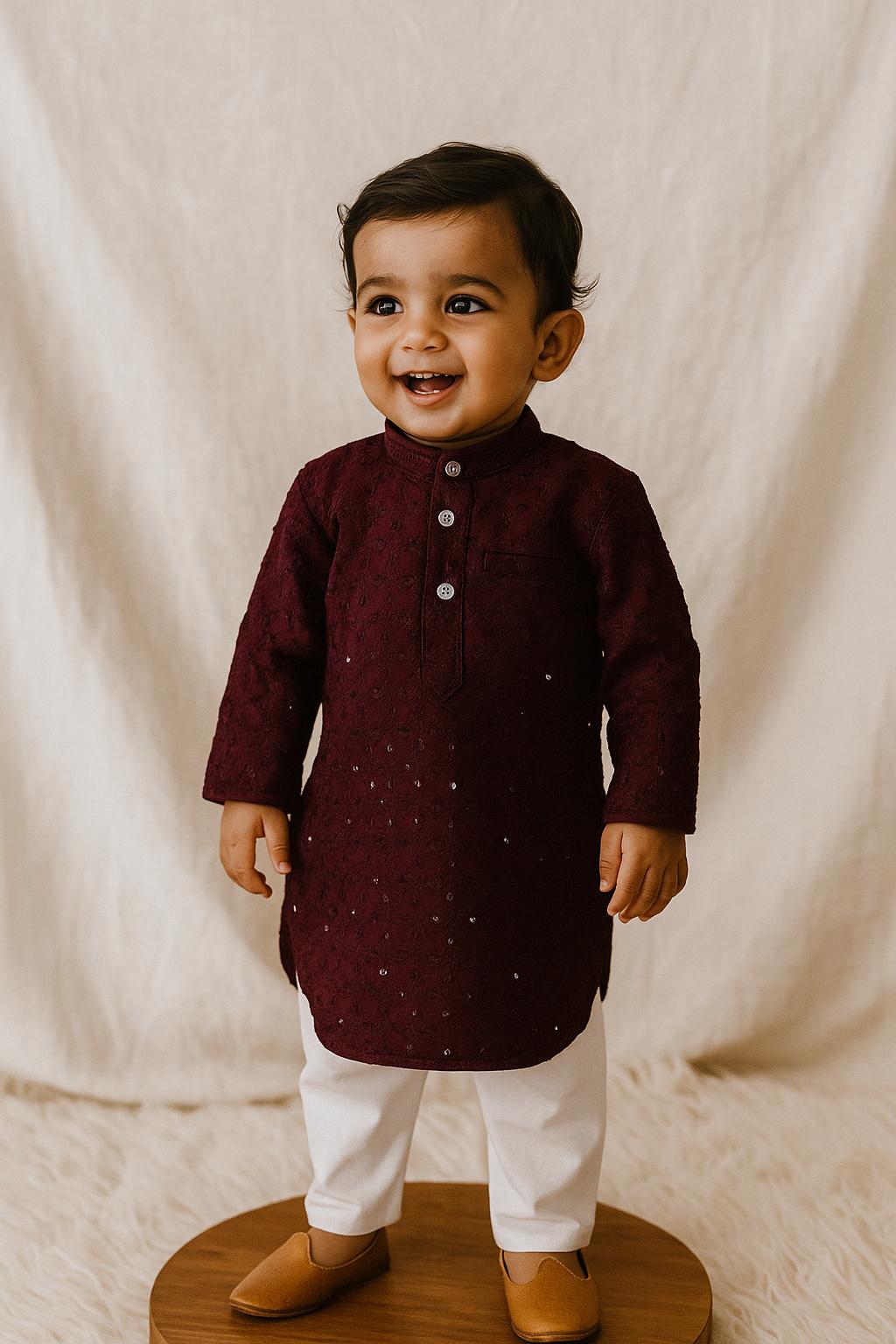 Rakhi Speical Kurta Pajama Set for Boys (1–2 Years) - My Little Co.