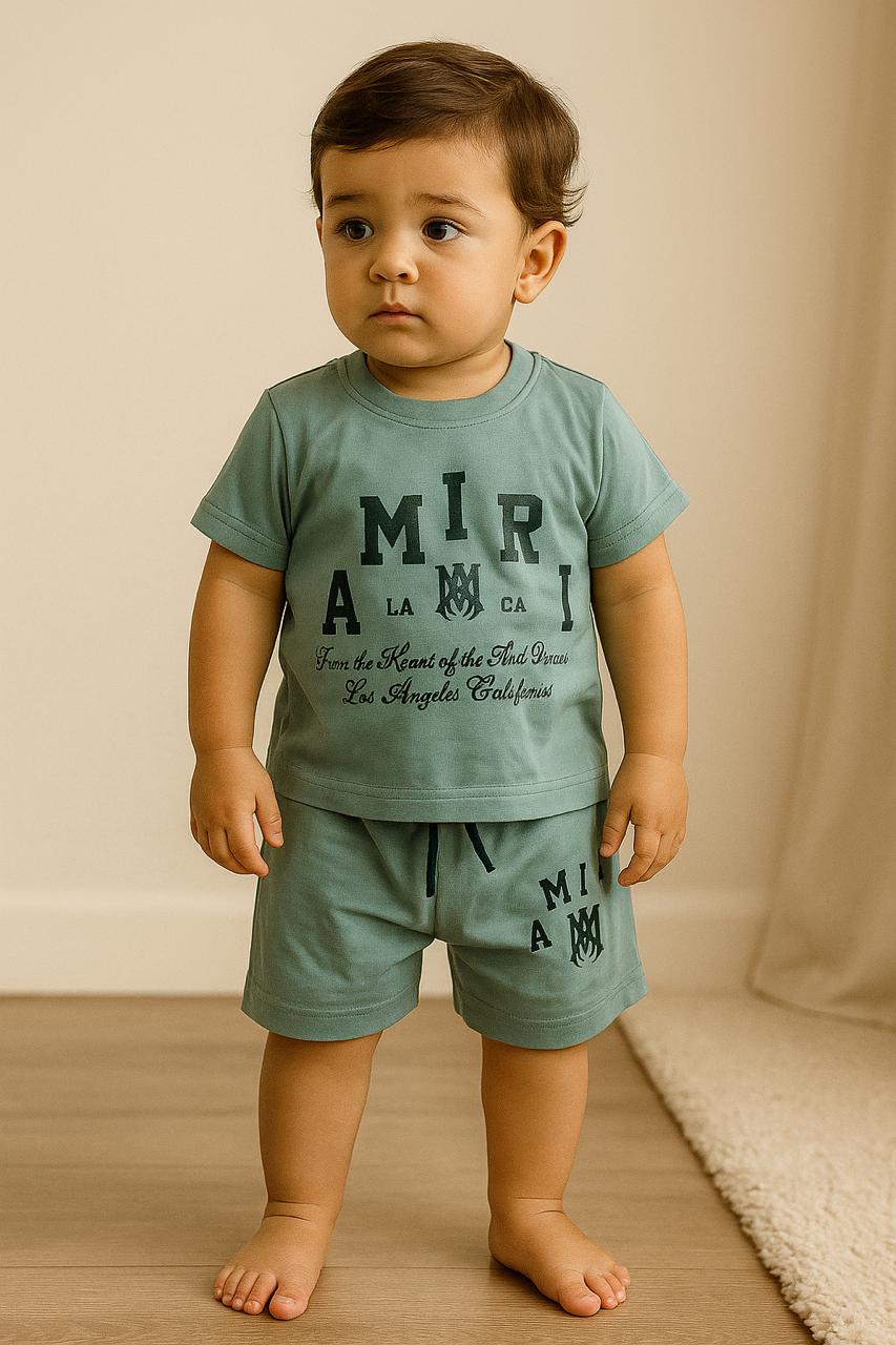 Amiri Graphic T-Shirt & Shorts Co-ord Set for Baby Boys - My Little Co.