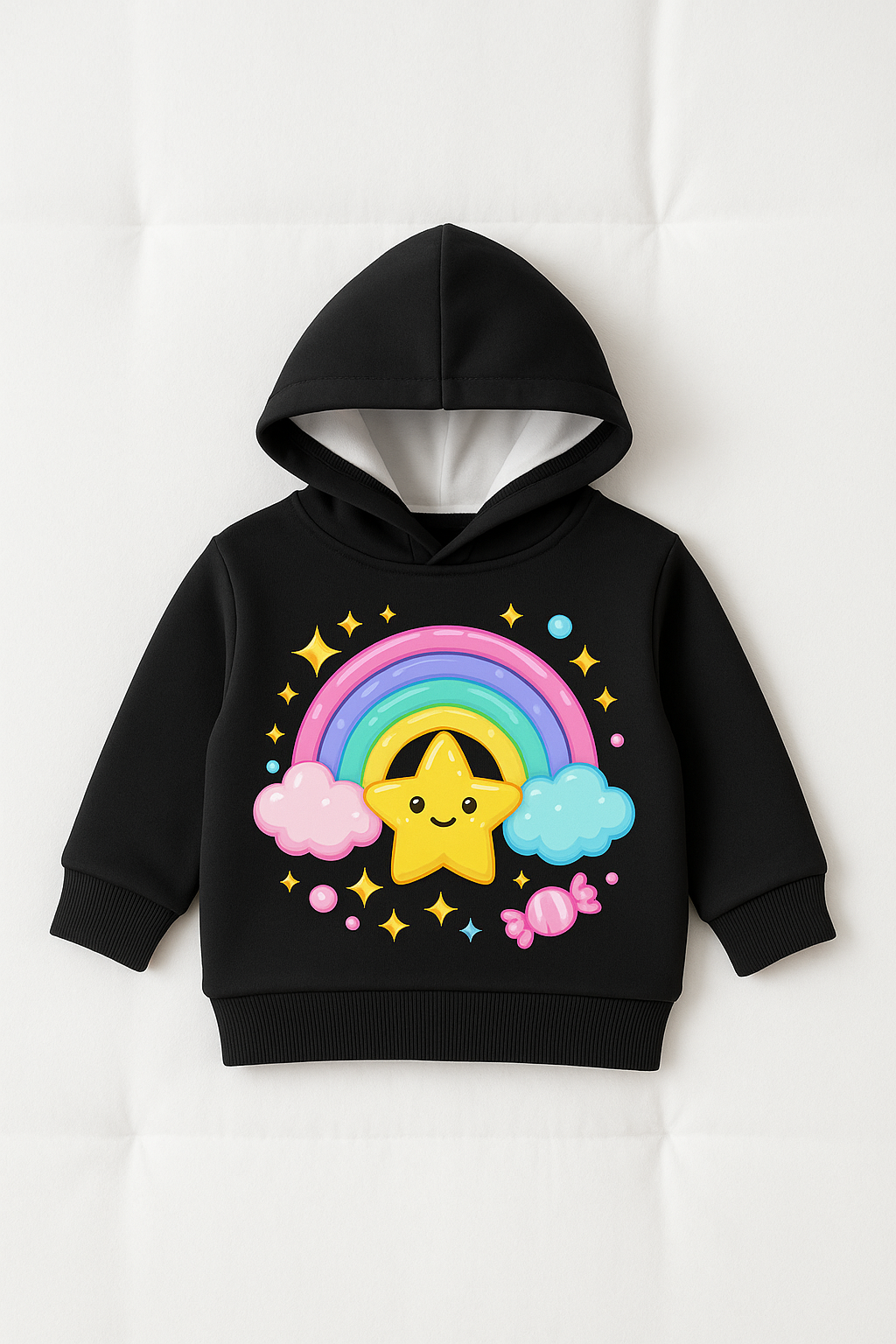 bright rainbow baby hoodie for winter 2025