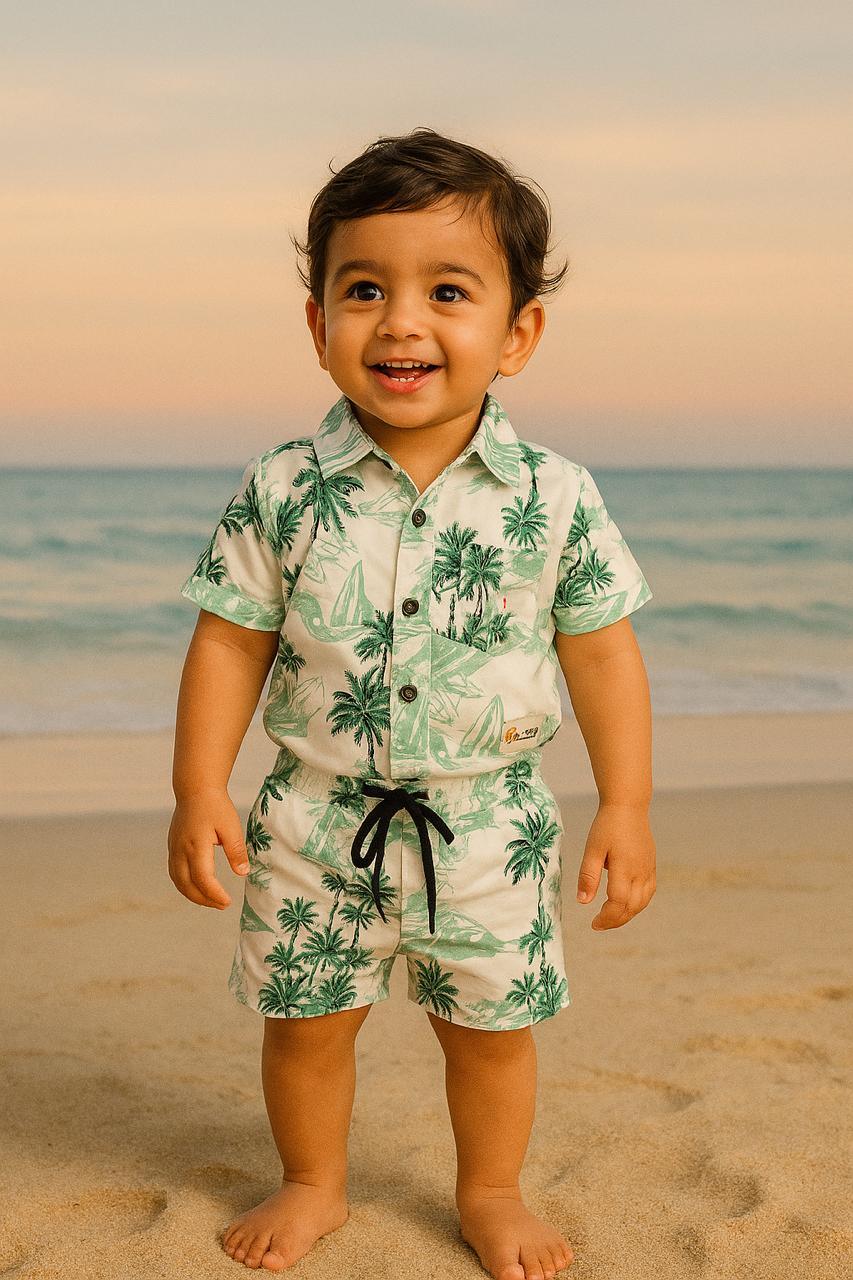 Tropical Vibes Toddler Shirt & Shorts Set – Summer Wear - My Little Co.