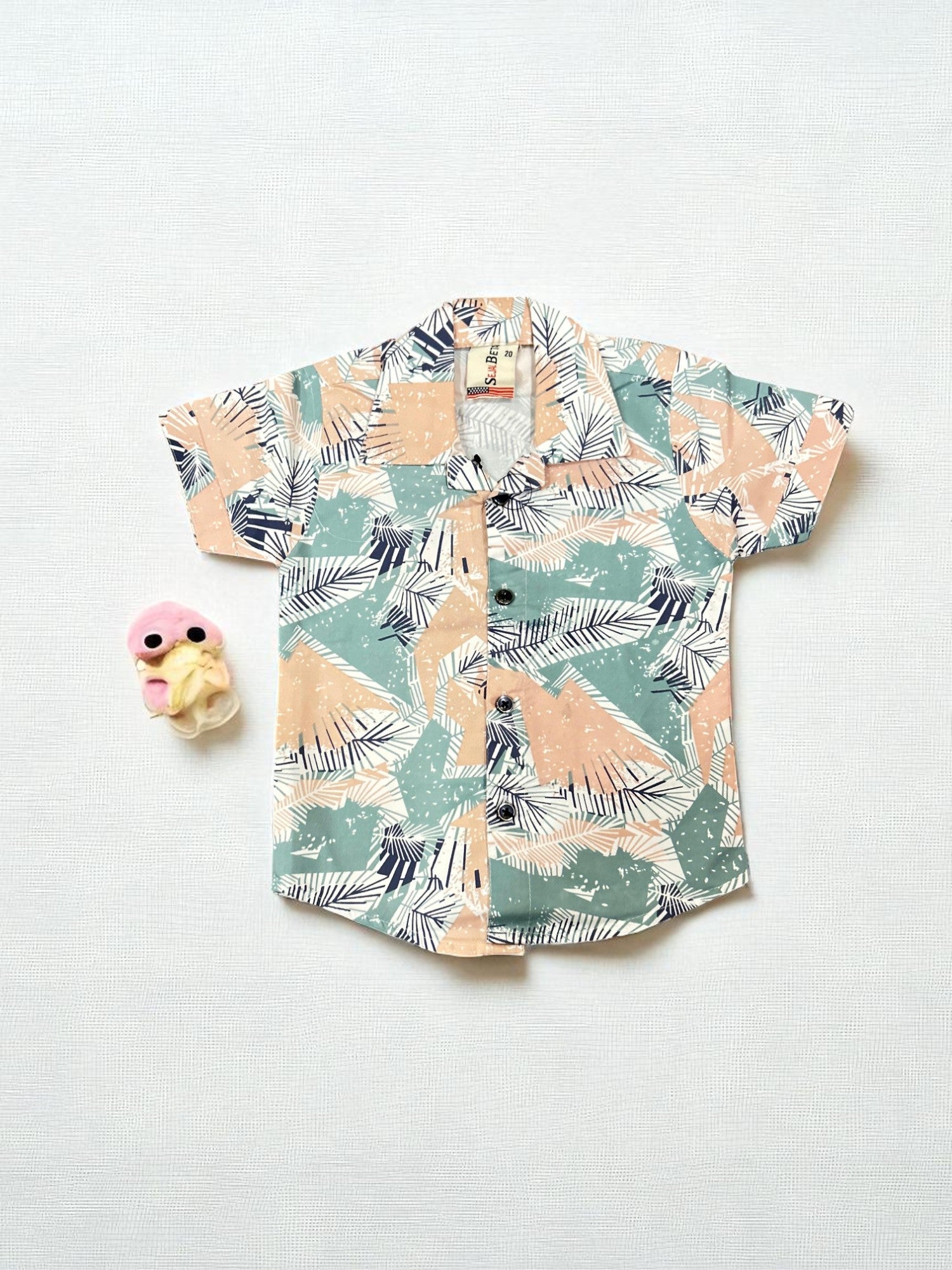 Abstract Leaf Print Toddler Co-ord Set – Shirt & Shorts - My Little Co.