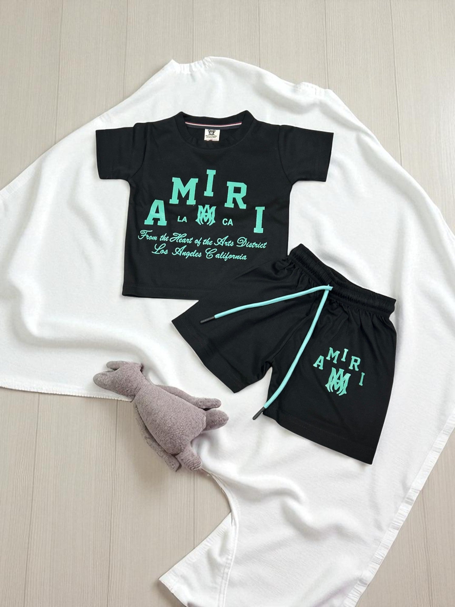 Amiri Graphic T-Shirt & Shorts Co-ord Set for Baby Boys - My Little Co.