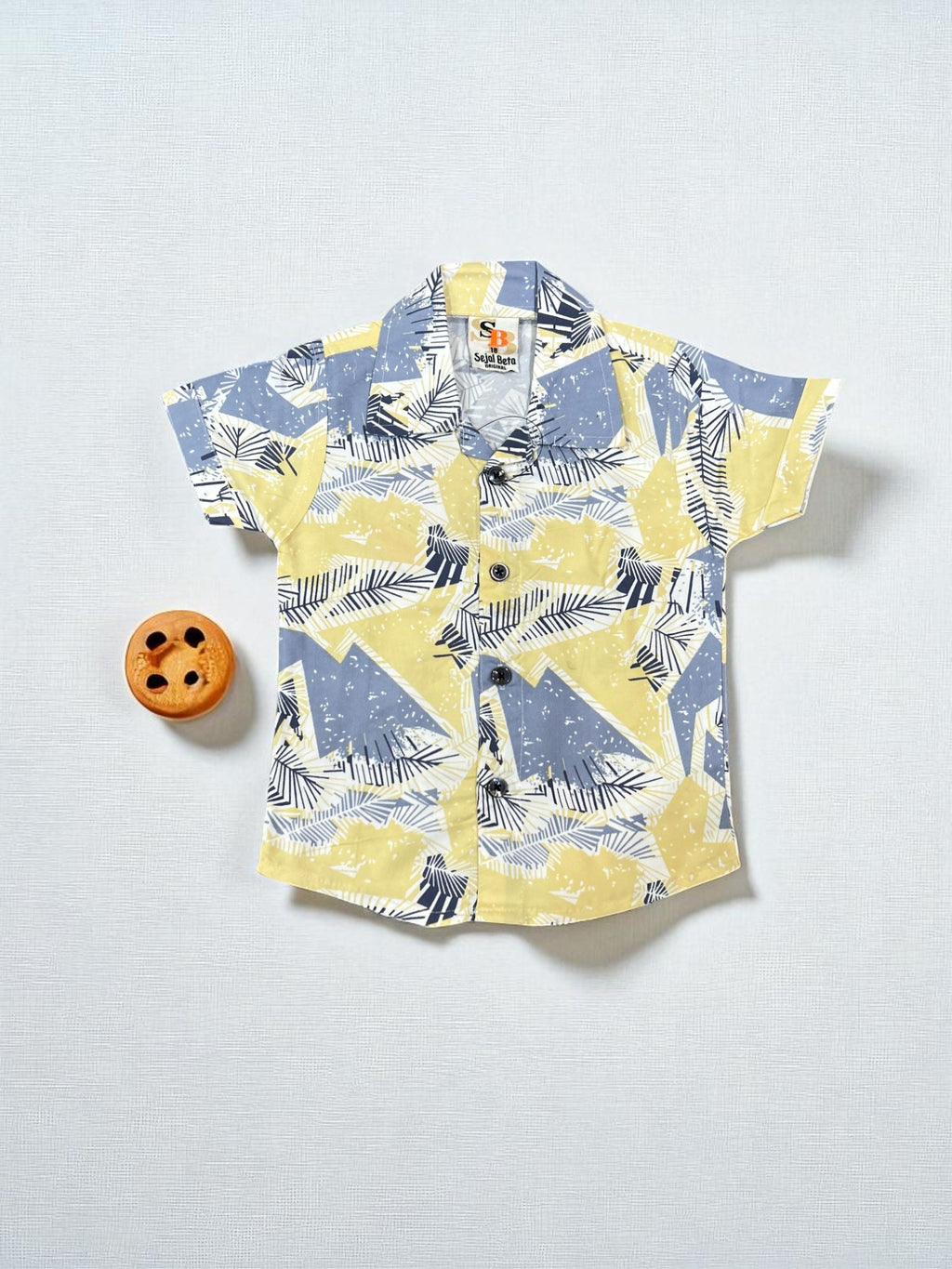 Abstract Leaf Print Toddler Co-ord Set – Shirt & Shorts - My Little Co.
