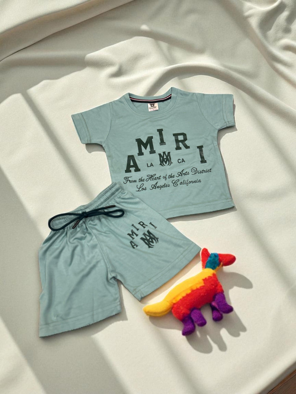 Amiri Graphic T-Shirt & Shorts Co-ord Set for Baby Boys - My Little Co.