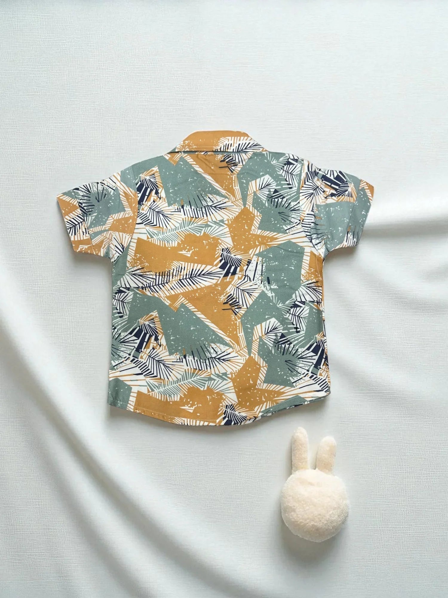 Abstract Leaf Print Toddler Co-ord Set – Shirt & Shorts - My Little Co.