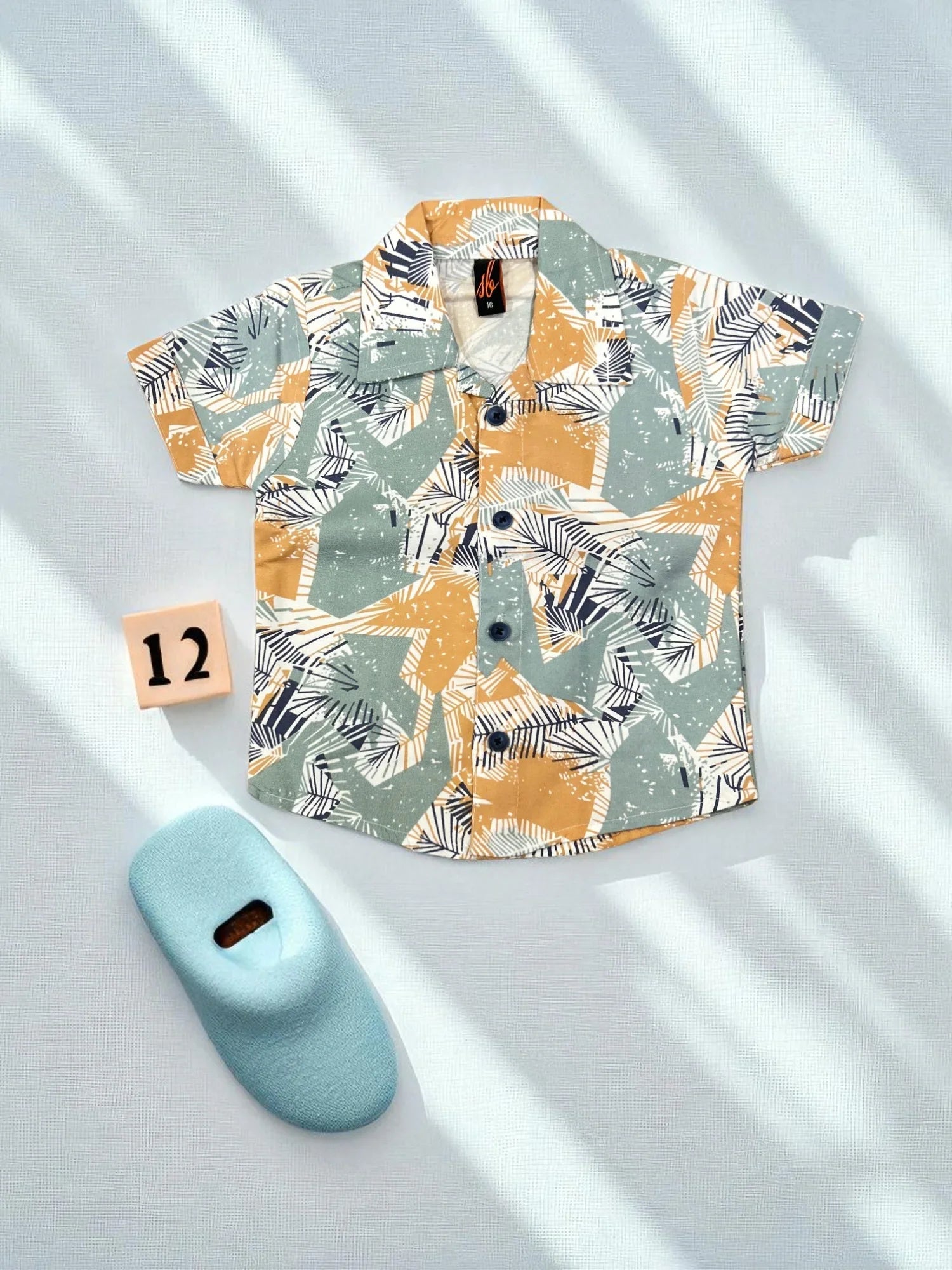 Abstract Leaf Print Toddler Co-ord Set – Shirt & Shorts - My Little Co.