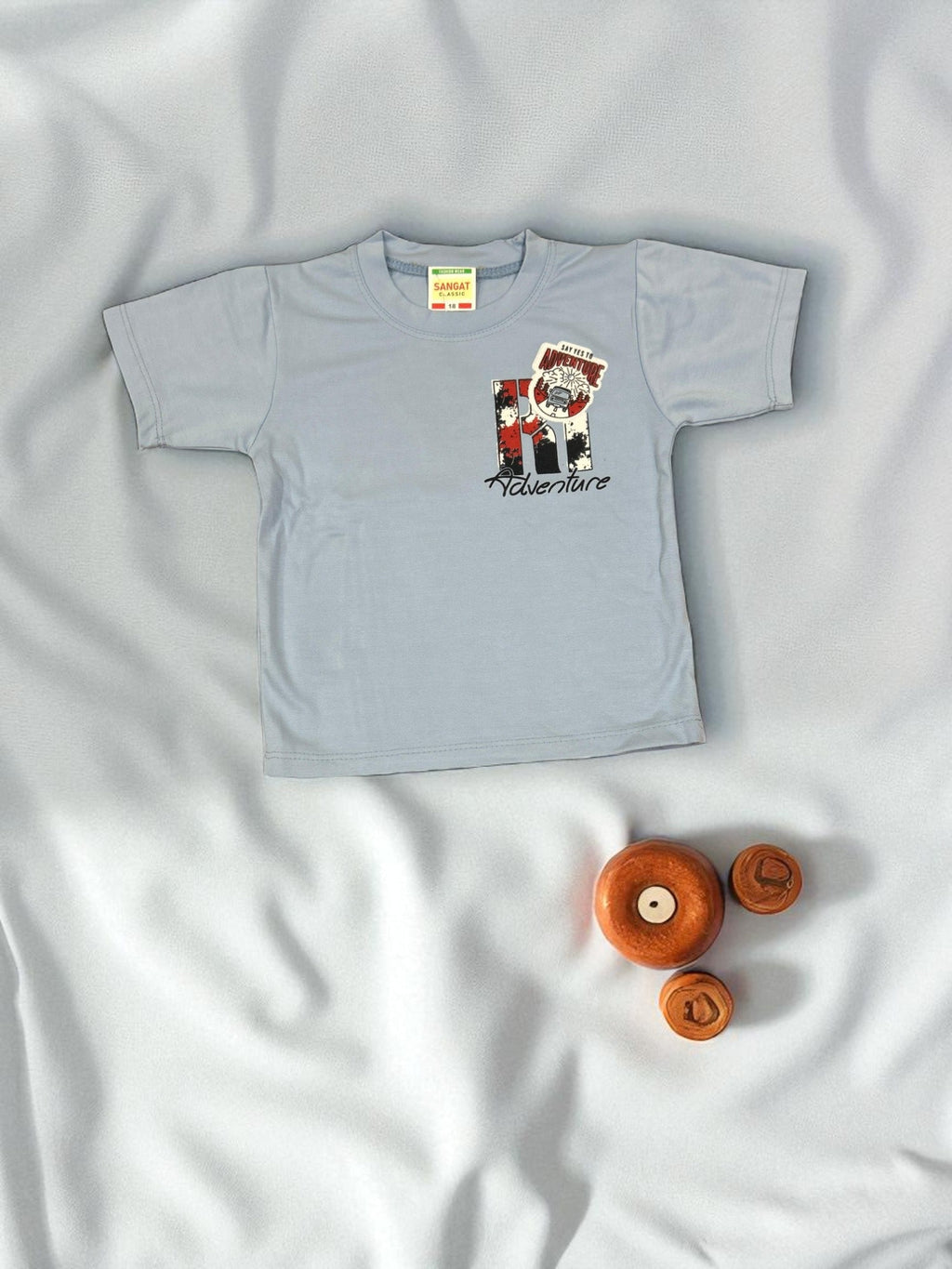 Adventure Crew T-shirt and Shorts Set for Kids with Back Print sky - My Little Co.