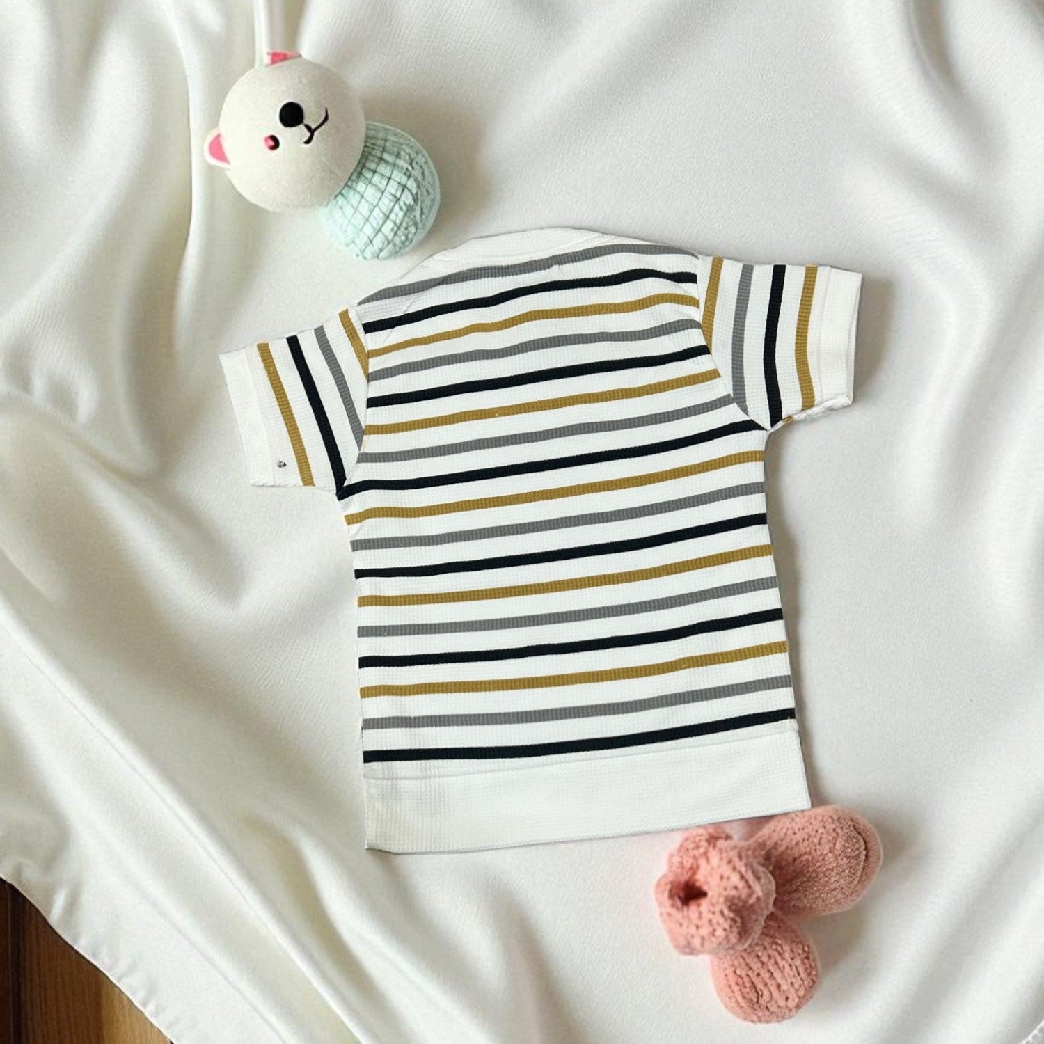Follow Stripe T-Shirt & Pocket Shorts Co-ord Set for Baby Boys - My Little Co.