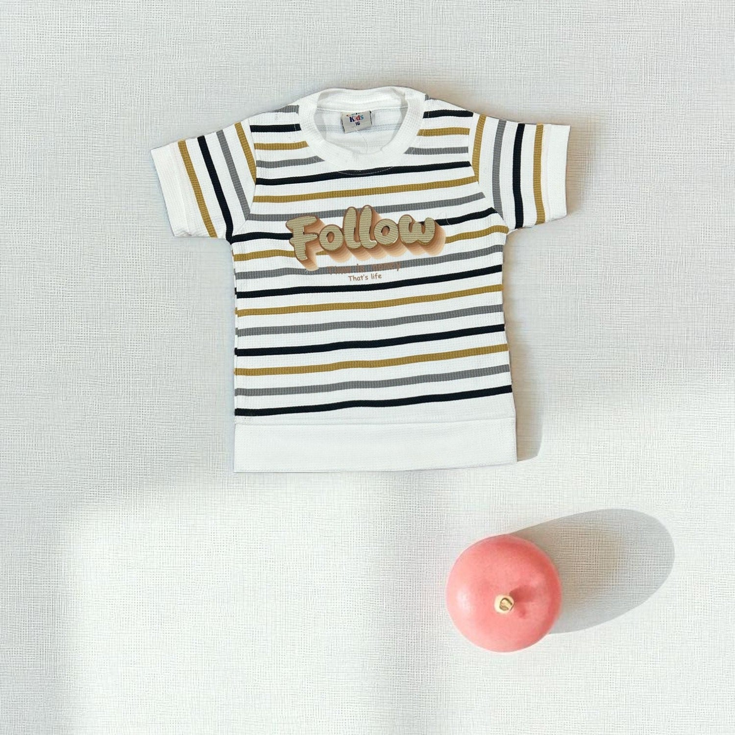 Follow Stripe T-Shirt & Pocket Shorts Co-ord Set for Baby Boys - My Little Co.