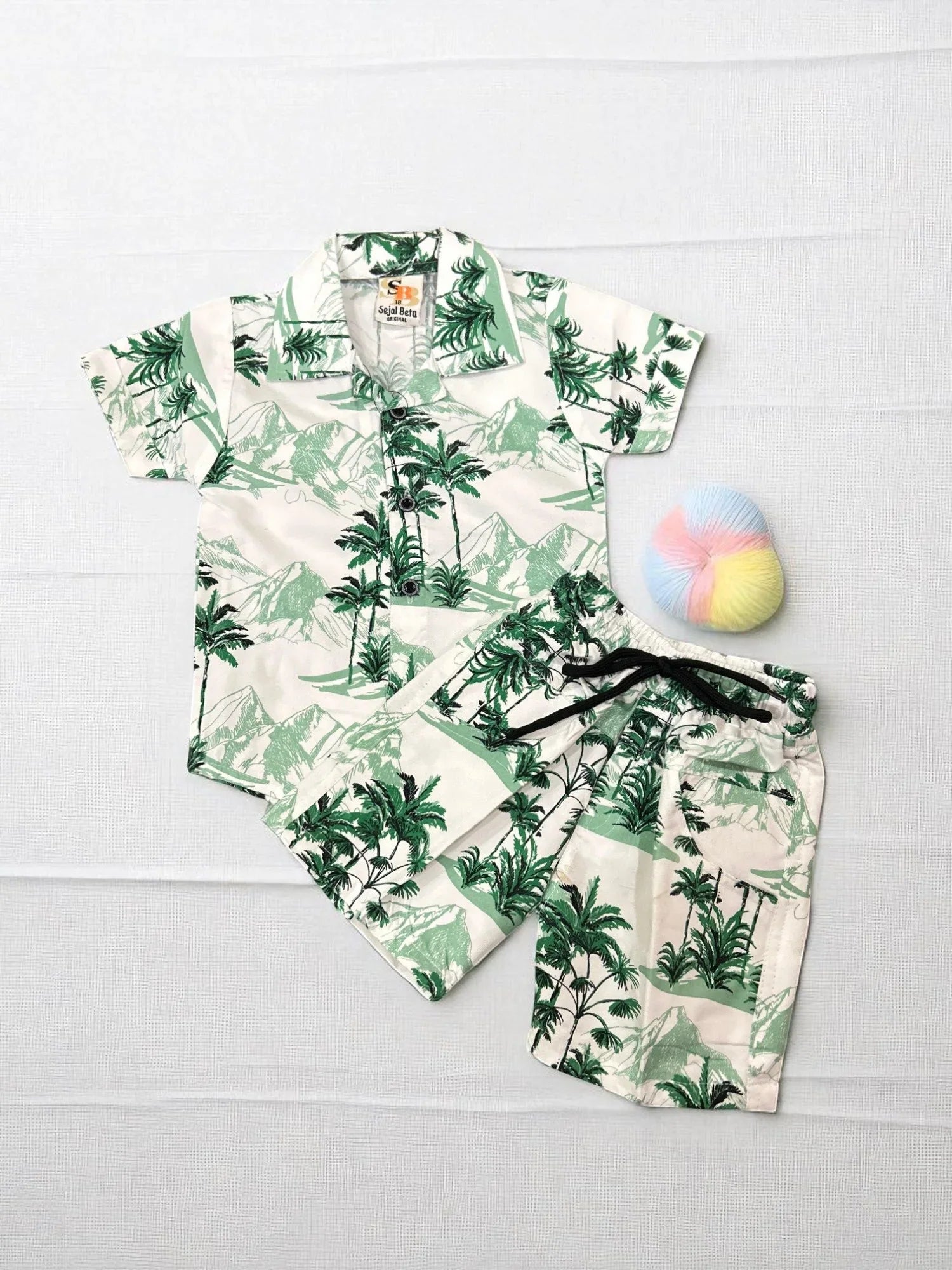Tropical Vibes Toddler Shirt & Shorts Set – Summer Wear - My Little Co.