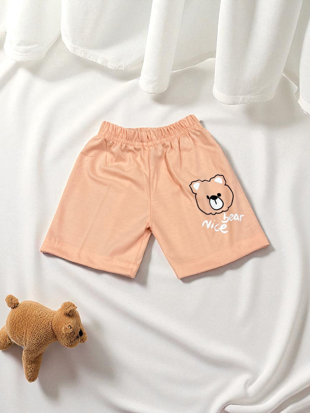Hello Baby Bear Button-Front T-Shirt & Shorts Co-ord Set for Baby Boys - My Little Co.
