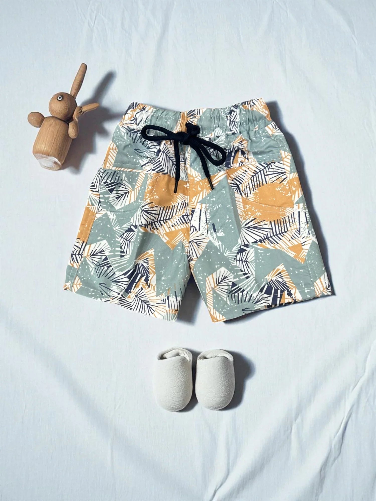 Abstract Leaf Print Toddler Co-ord Set – Shirt & Shorts - My Little Co.