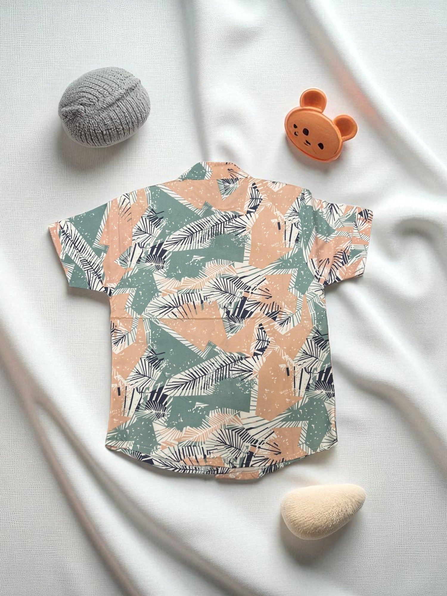Abstract Leaf Print Toddler Co-ord Set – Shirt & Shorts - My Little Co.