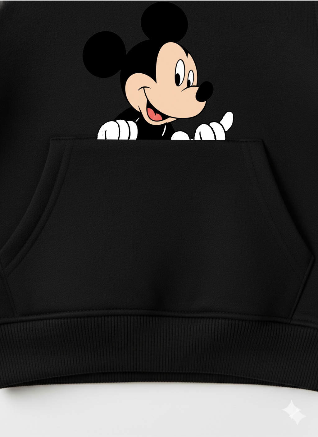 Black Baby Hoodie with Cartoon Mickey Print – Cute Toddler Pullover My Little Co.