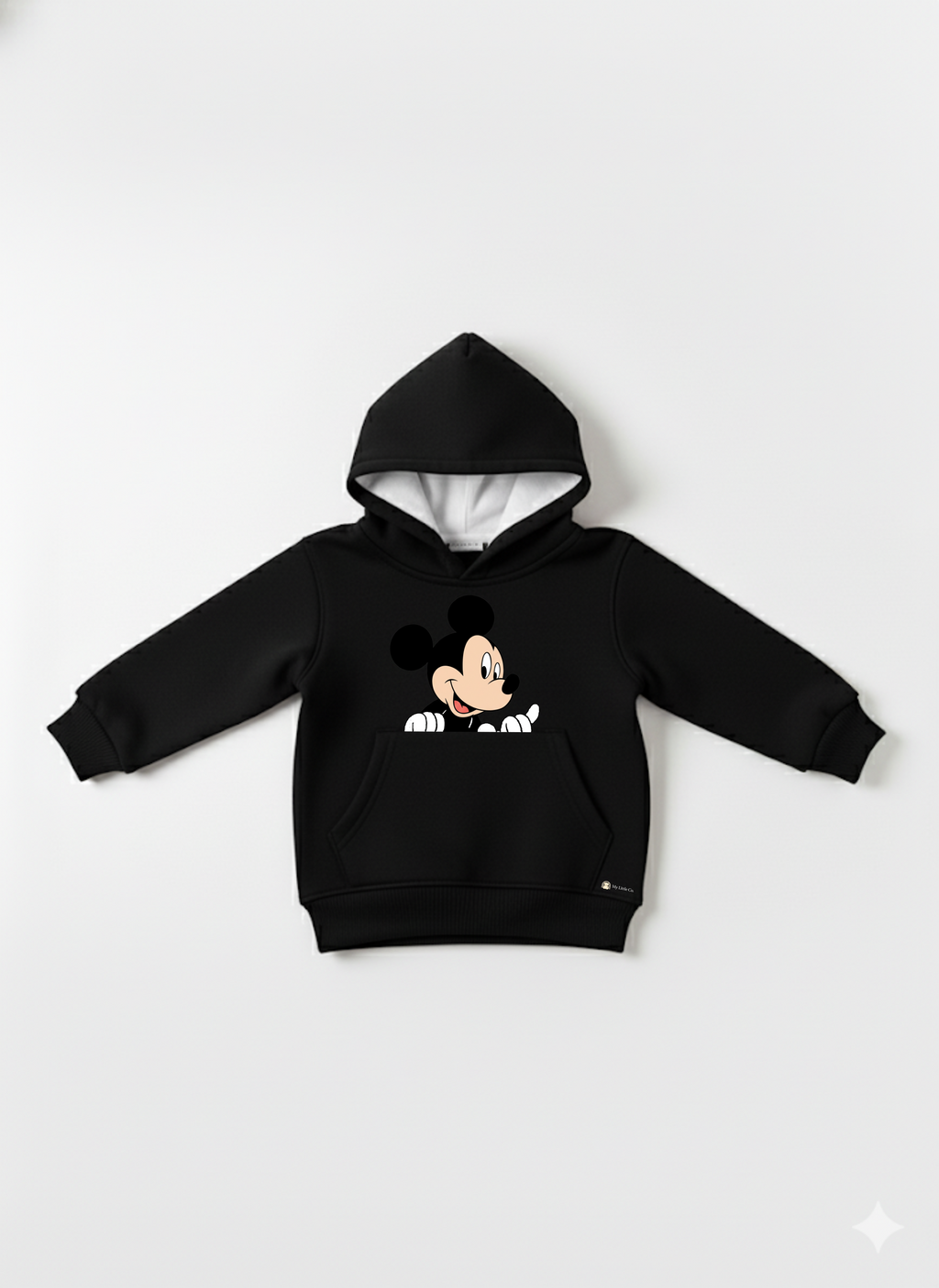 Black Baby Hoodie with Cartoon Mickey Print – Cute Toddler Pullover My Little Co.