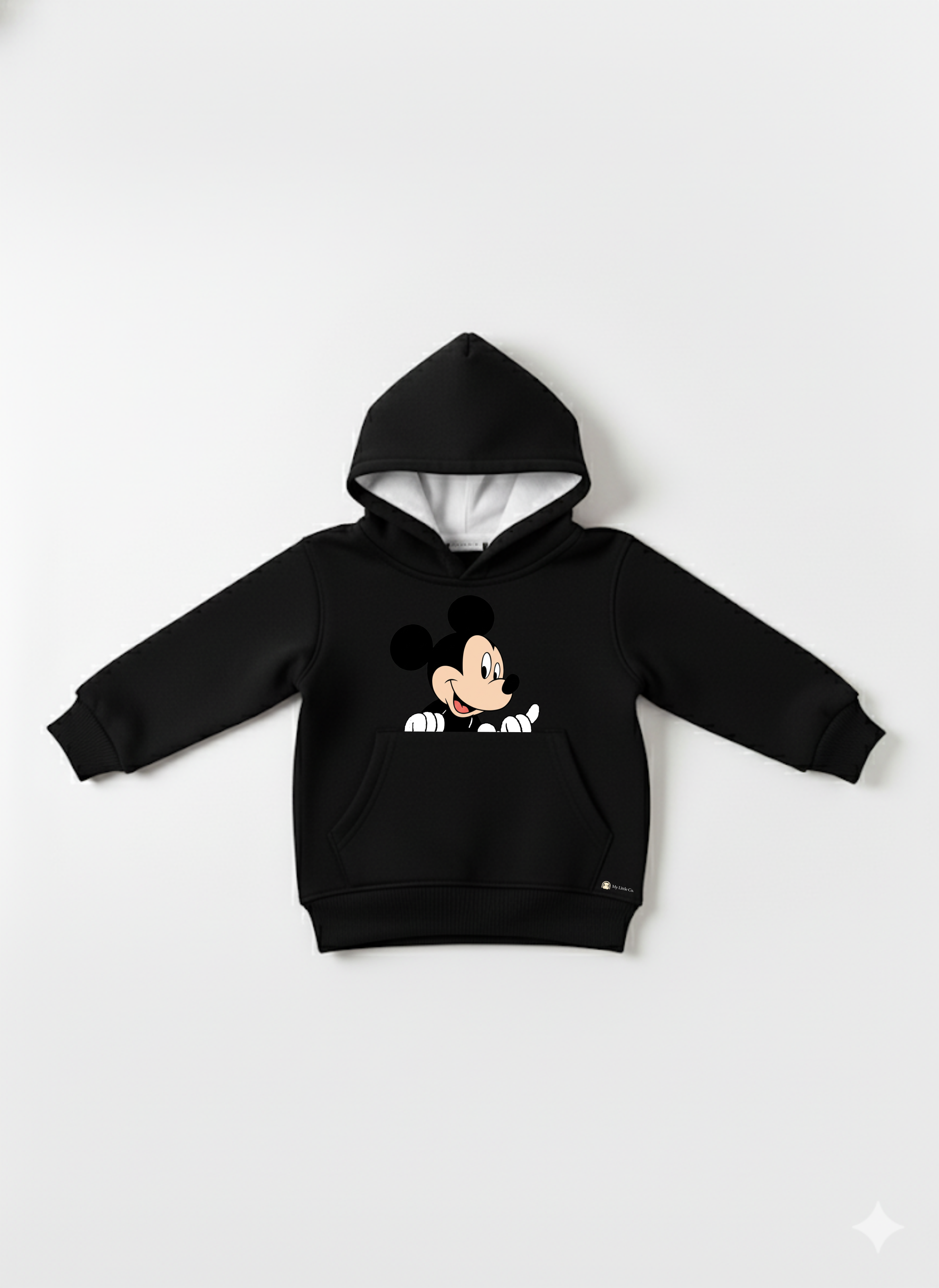 Black Baby Hoodie with Cartoon Mickey Print – Cute Toddler Pullover My Little Co.
