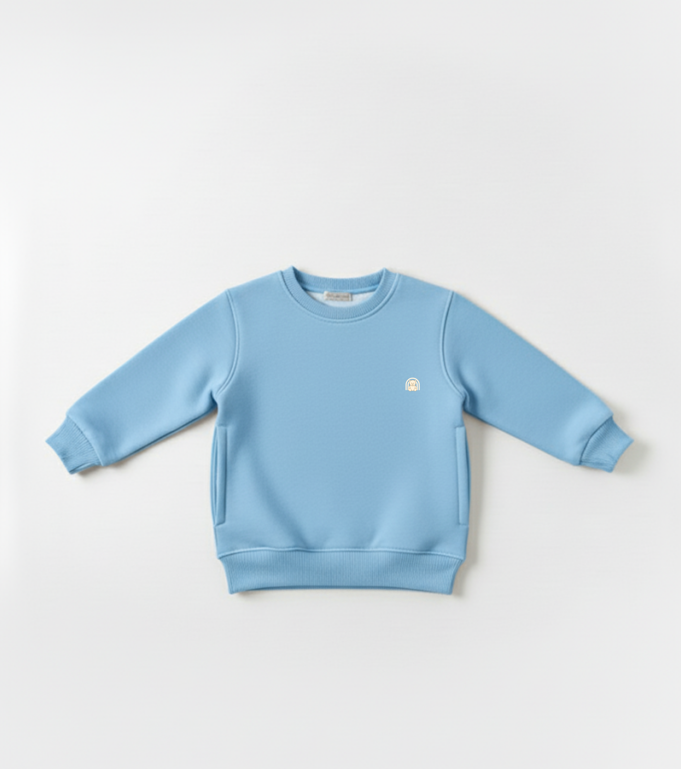 Light blue sweatshirt on a white background | My Little Co.